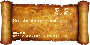 Reichenberg Renáta névjegykártya